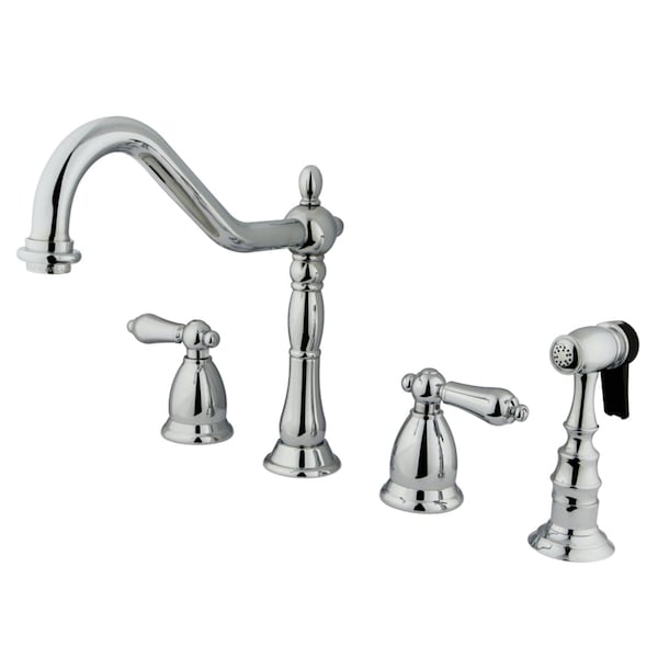 KS1791ALBS Widespread Kitchen Faucet, Polished Chrome